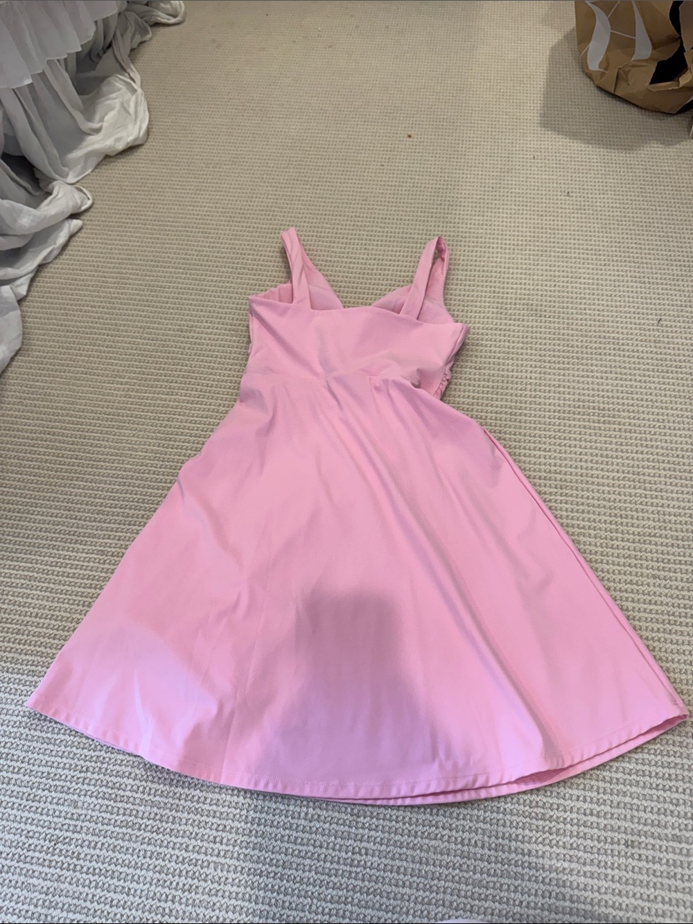 Sleeveless Pink Twist-Front Mini Dress - Picture 2 of 2